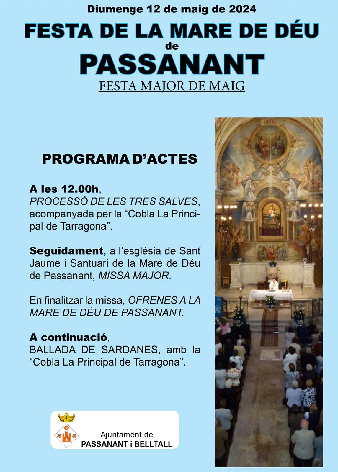 cartell Festa Major de Maig de Passanant 2024