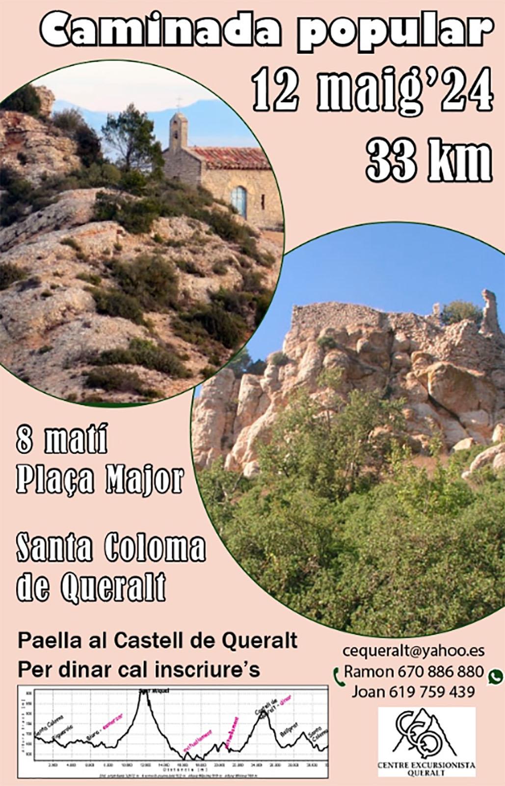 cartell Caminada Popular al castell de Queralt