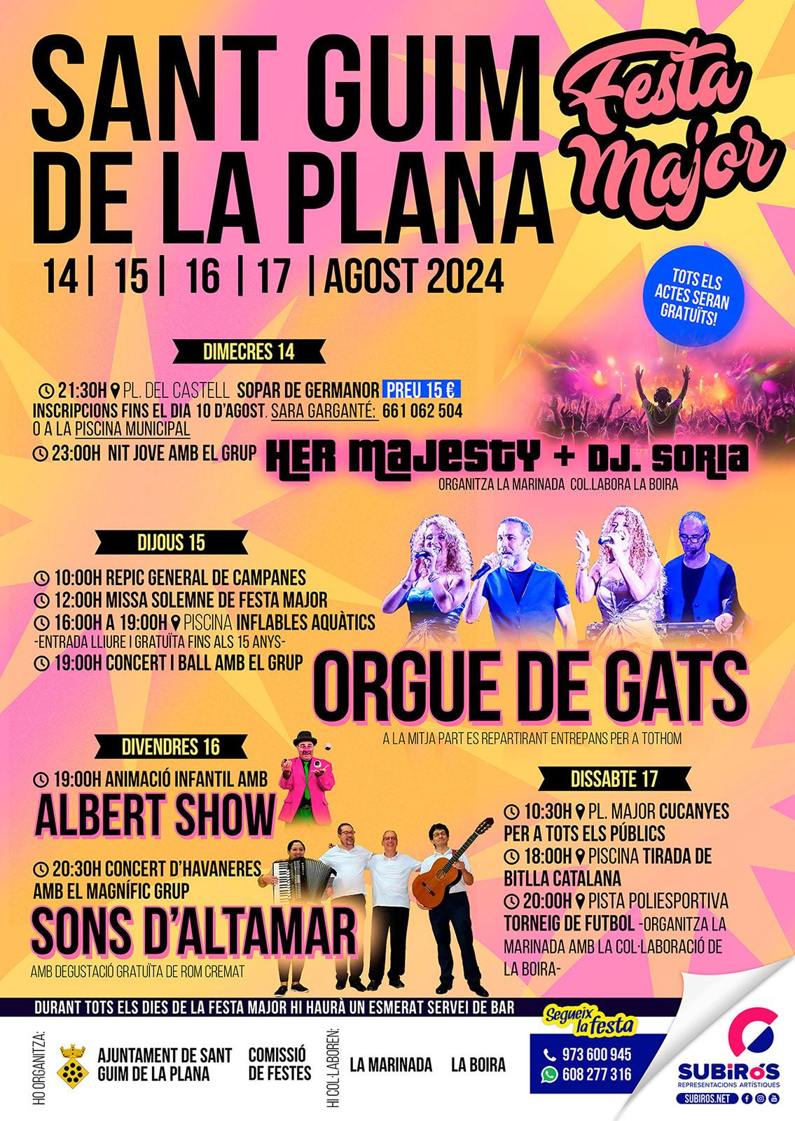cartell Festa Major de Sant Guim de la Plana 2024 cartell Festa Major de Sant Guim de la Plana 2024