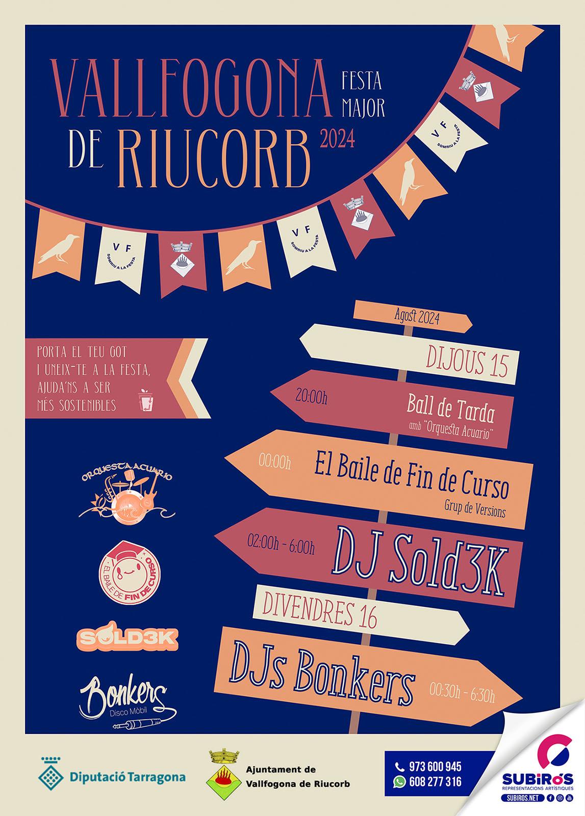 cartell Festa Major de Vallfogona de Riucorb 2024 cartell Festa Major de Vallfogona de Riucorb 2024