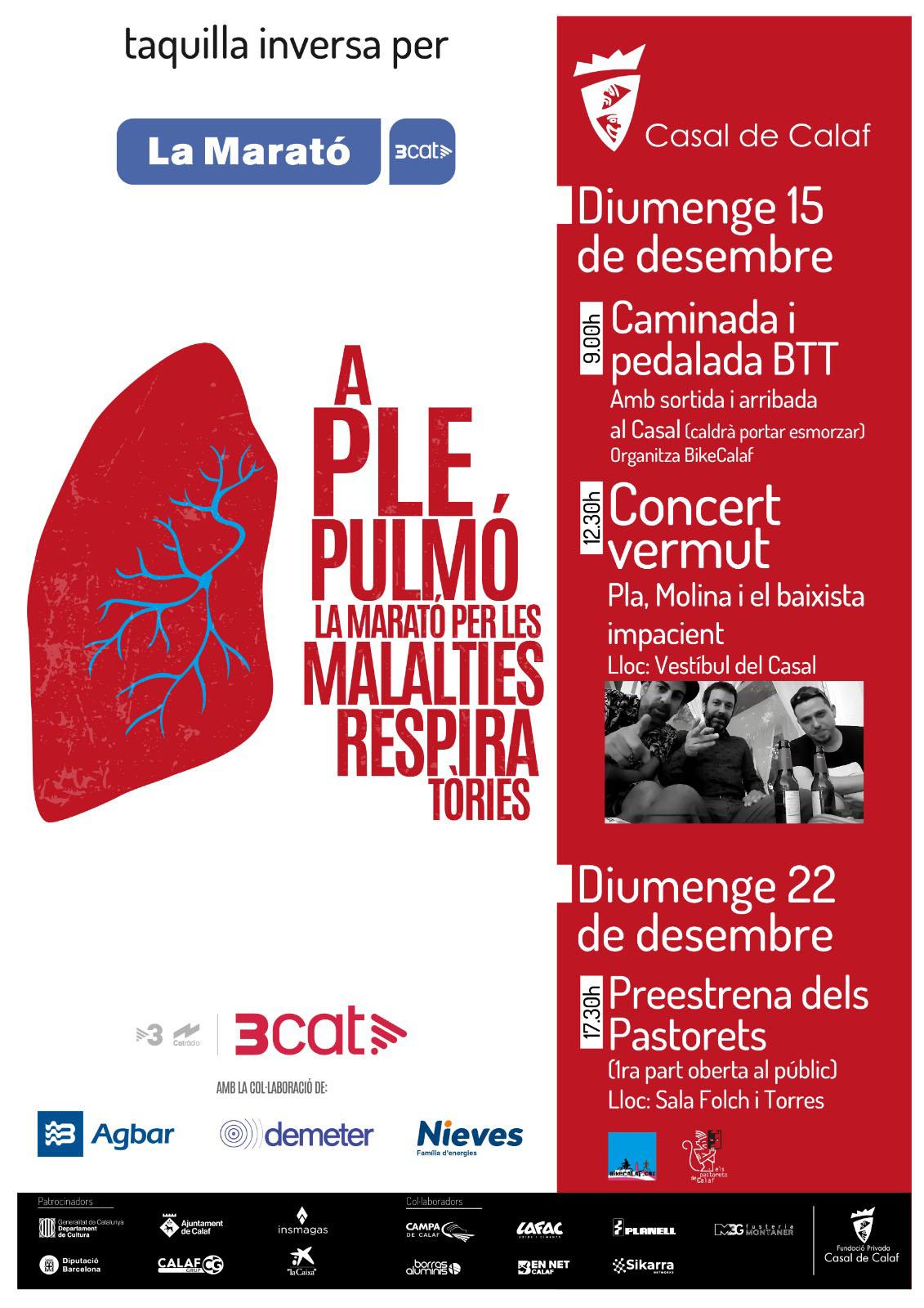 cartell Activitats a Calaf per la Marató 2024 cartell Activitats a Calaf per la Marató 2024
