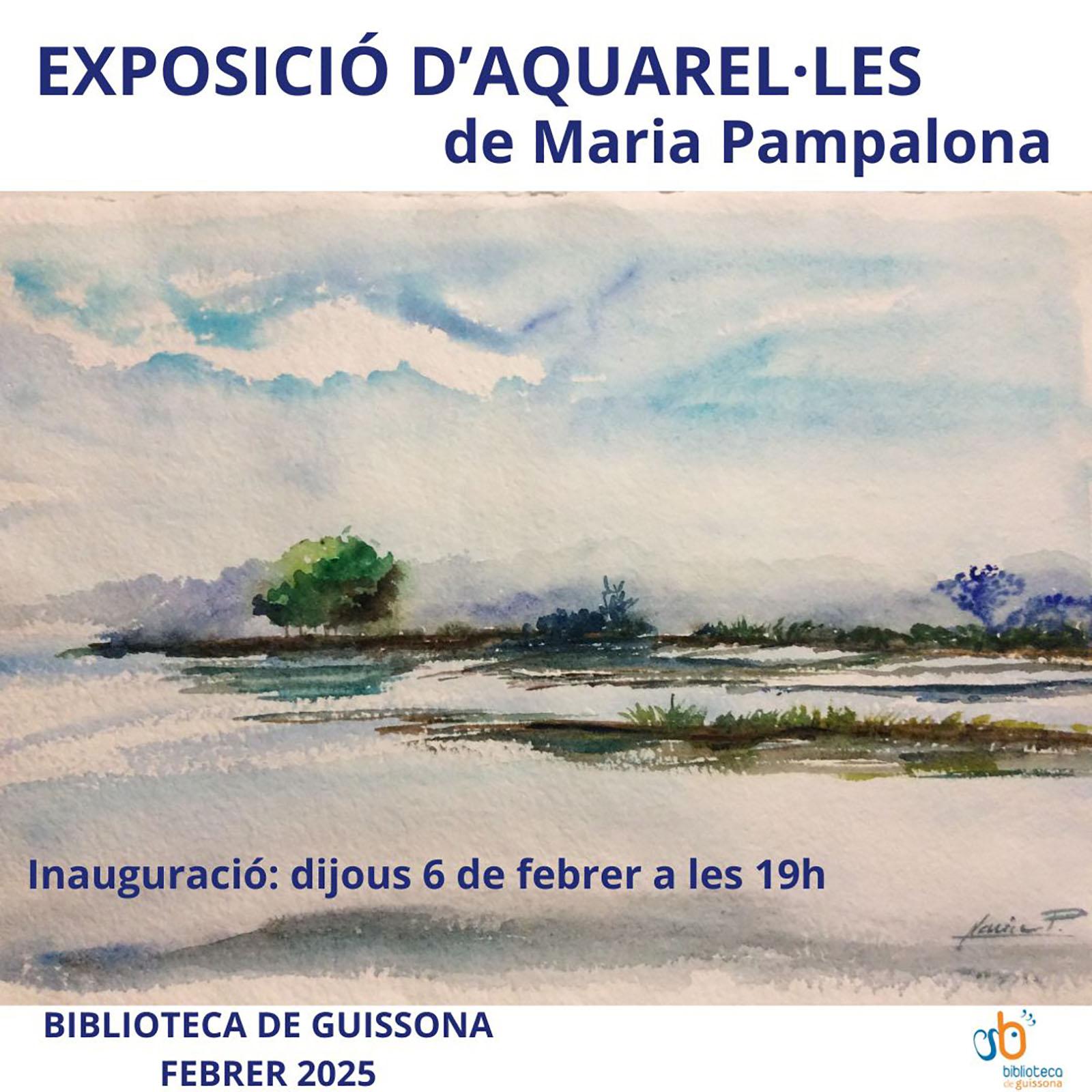cartell Exposició d'aquarel·les cartell Exposició d'aquarel·les