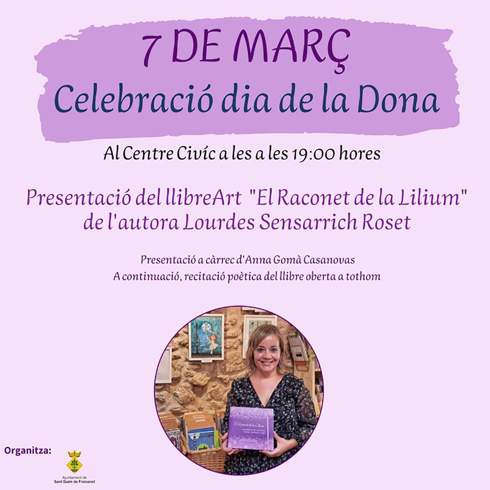cartell Presentació del llibreArt 'El Raconet de la Llilium' cartell Presentació del llibreArt 'El Raconet de la Llilium'