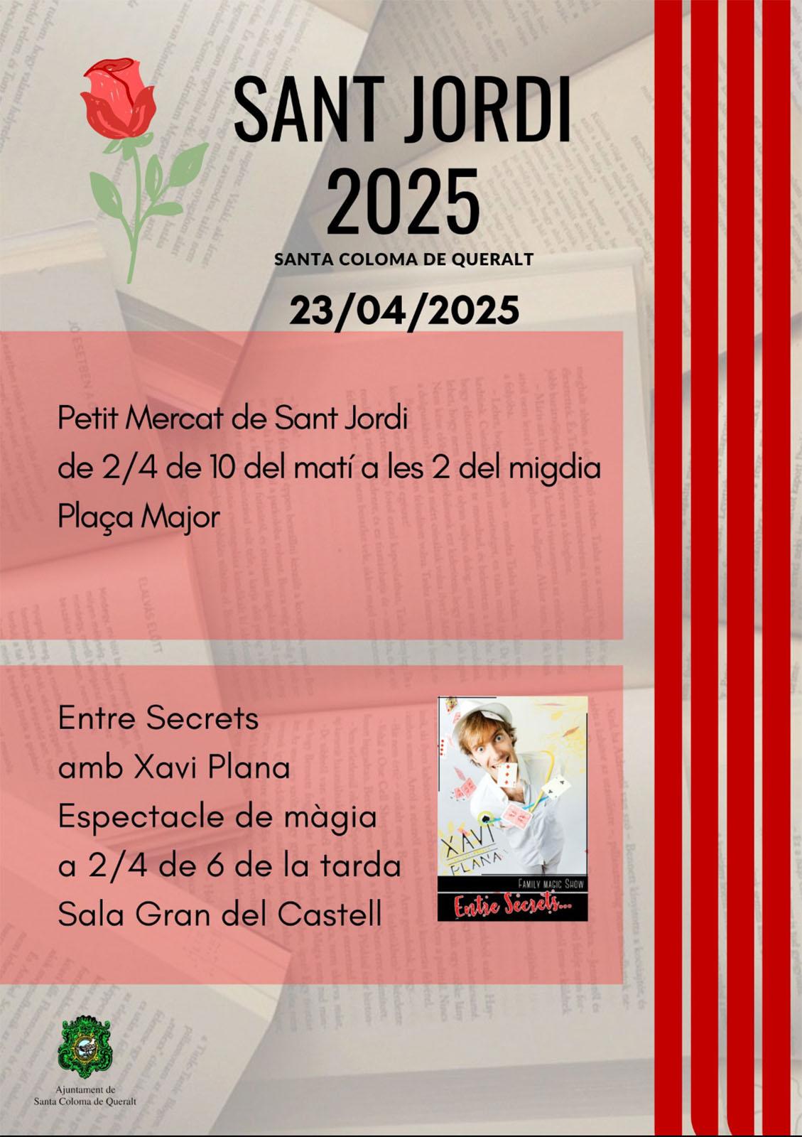 cartell Diada de Sant Jordi 2025 a Santa Coloma de Queralt