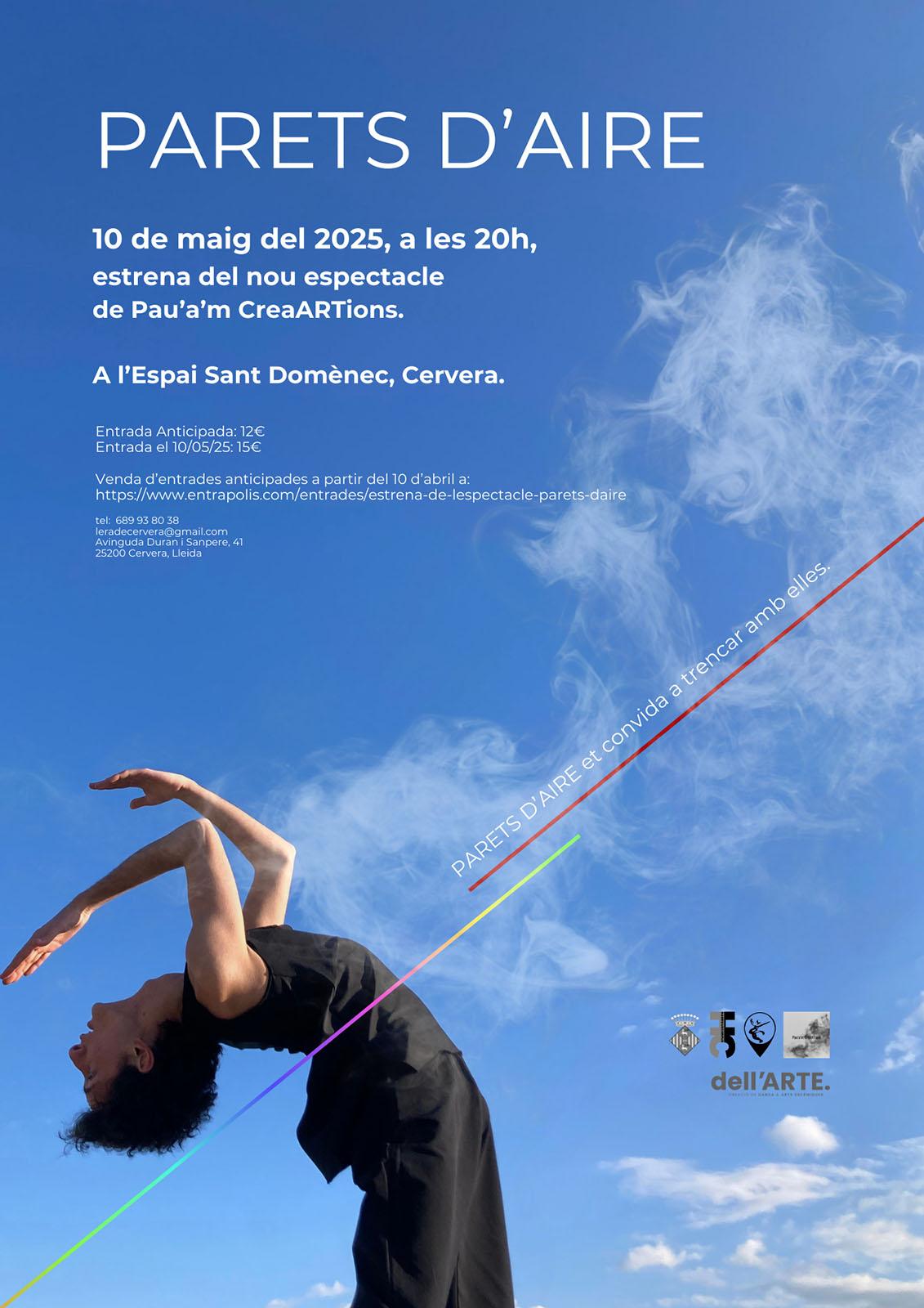 cartell Estrena de l’espectacle 'Parets d’aire', de Pau’a’m CreARTions cartell Estrena de l’espectacle 'Parets d’aire', de Pau’a’m CreARTions