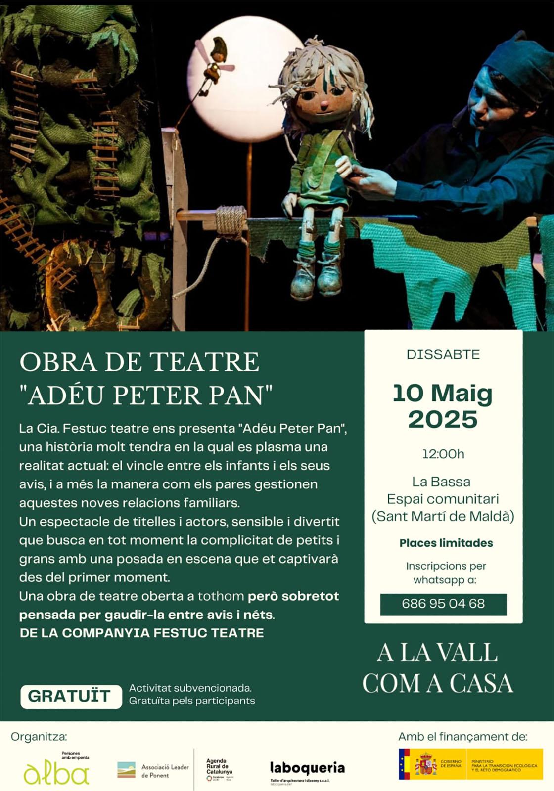 cartell Titelles 'Adéu Peter Pan' cartell Titelles 'Adéu Peter Pan'