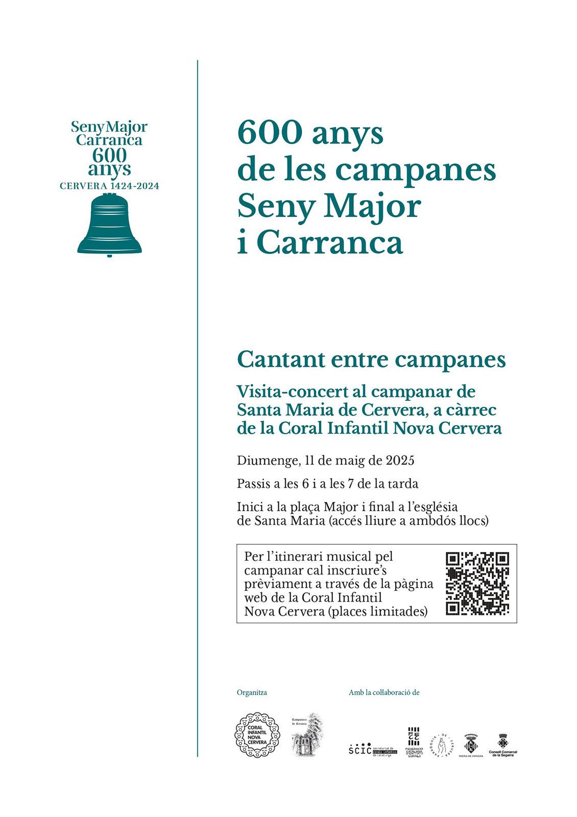 cartell Visita-concert 'Cantant entre campanes' cartell Visita-concert 'Cantant entre campanes'
