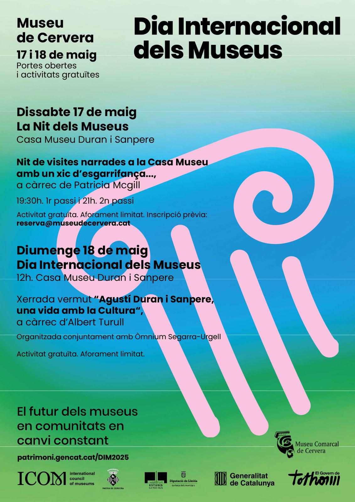 cartell Dia Internacional dels Museus 2025 a Cervera cartell Dia Internacional dels Museus 2025 a Cervera
