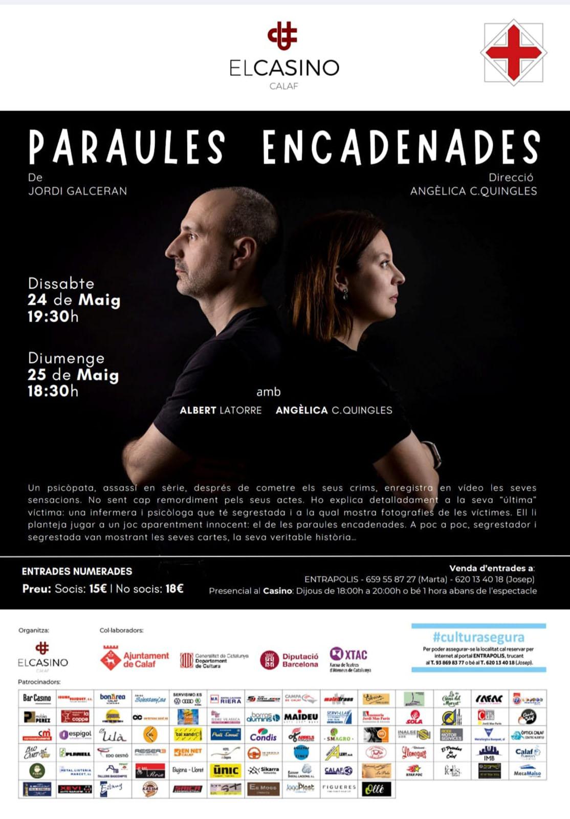 cartell Teatre 'Paraules encadenades' cartell Teatre 'Paraules encadenades'
