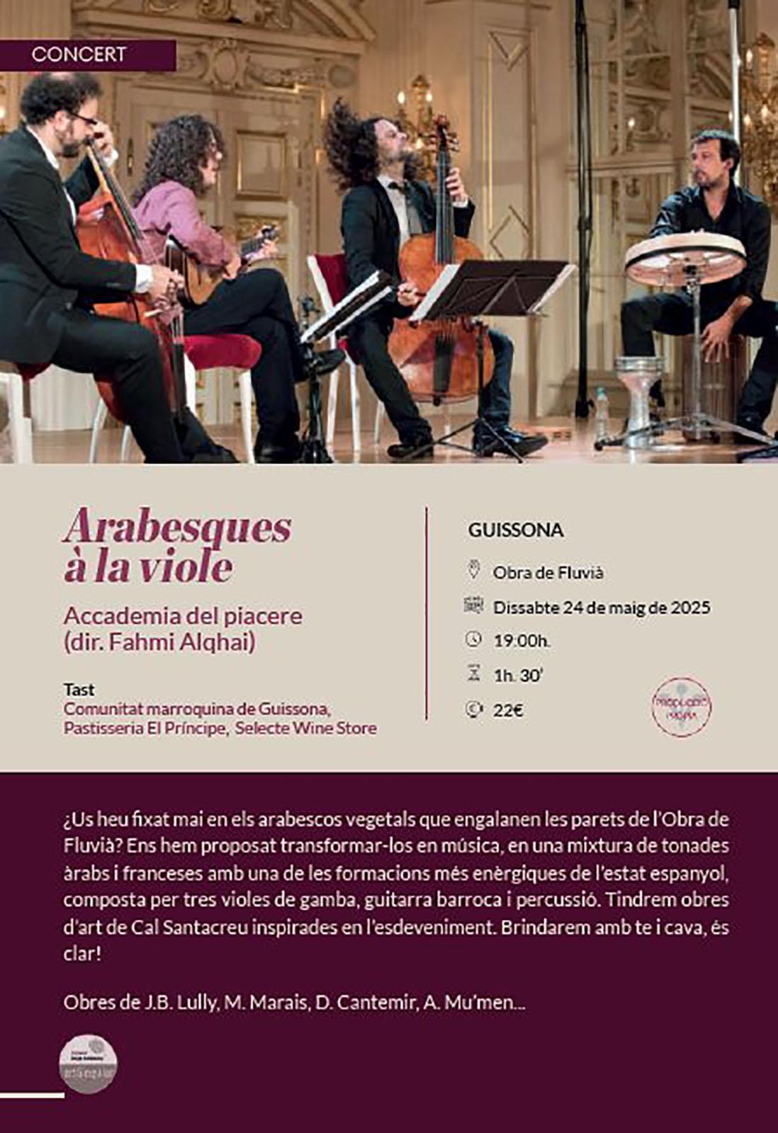 cartell Espurnes barroques 'Arabesques à la viole' cartell Espurnes barroques 'Arabesques à la viole'