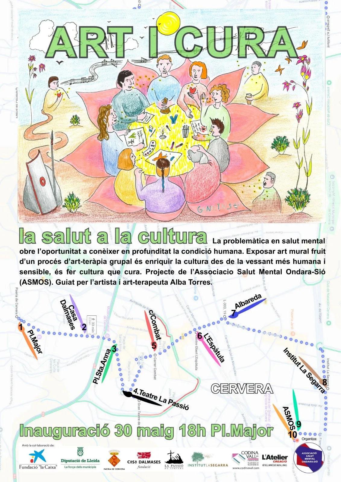 cartell Inauguració de l’exposició mural 'Art i cura' cartell Inauguració de l’exposició mural 'Art i cura'