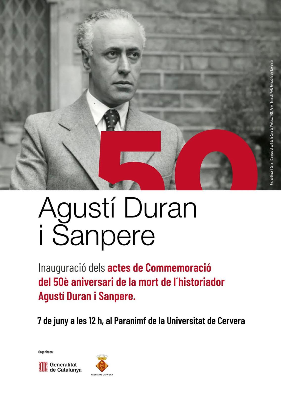 cartell Acte inaugural de l’Any Duran i Sanpere