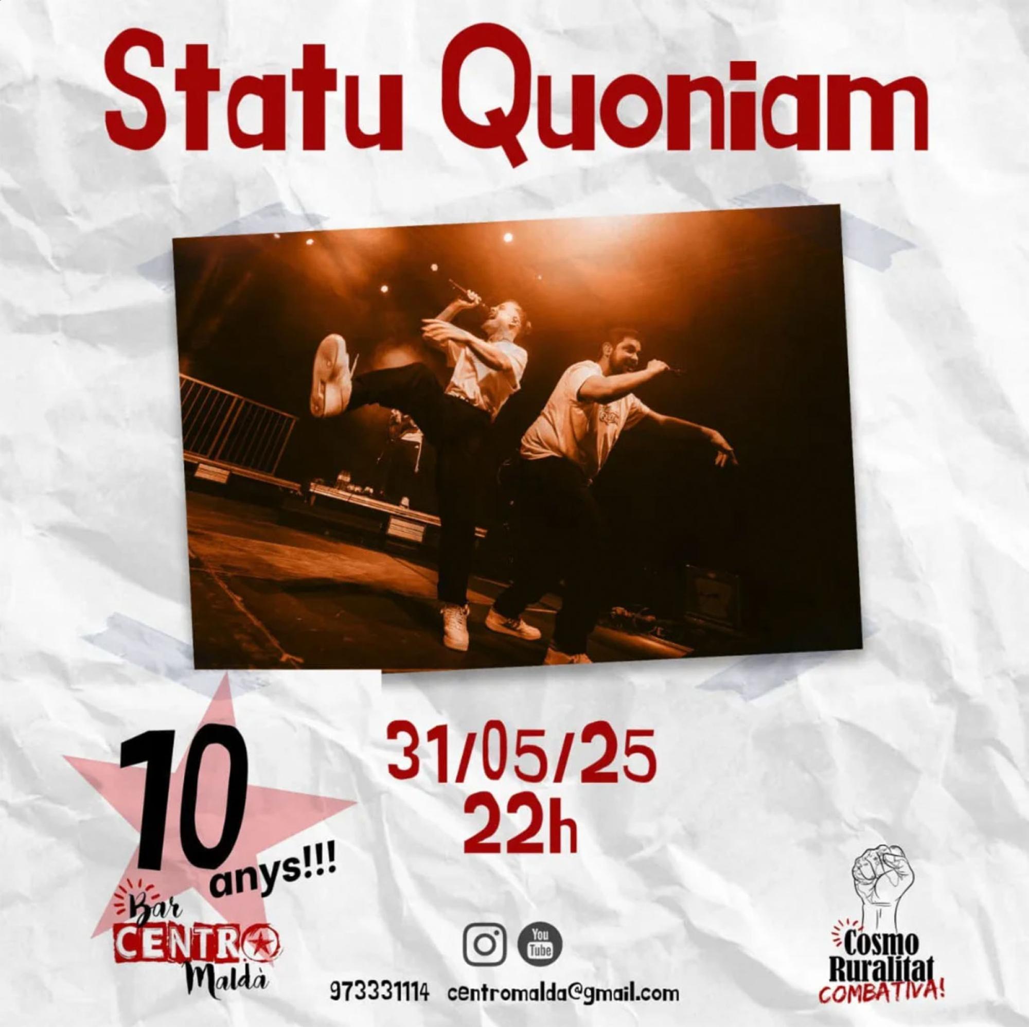 cartell Concert de 'Statu Quòniam' cartell Concert de 'Statu Quòniam'