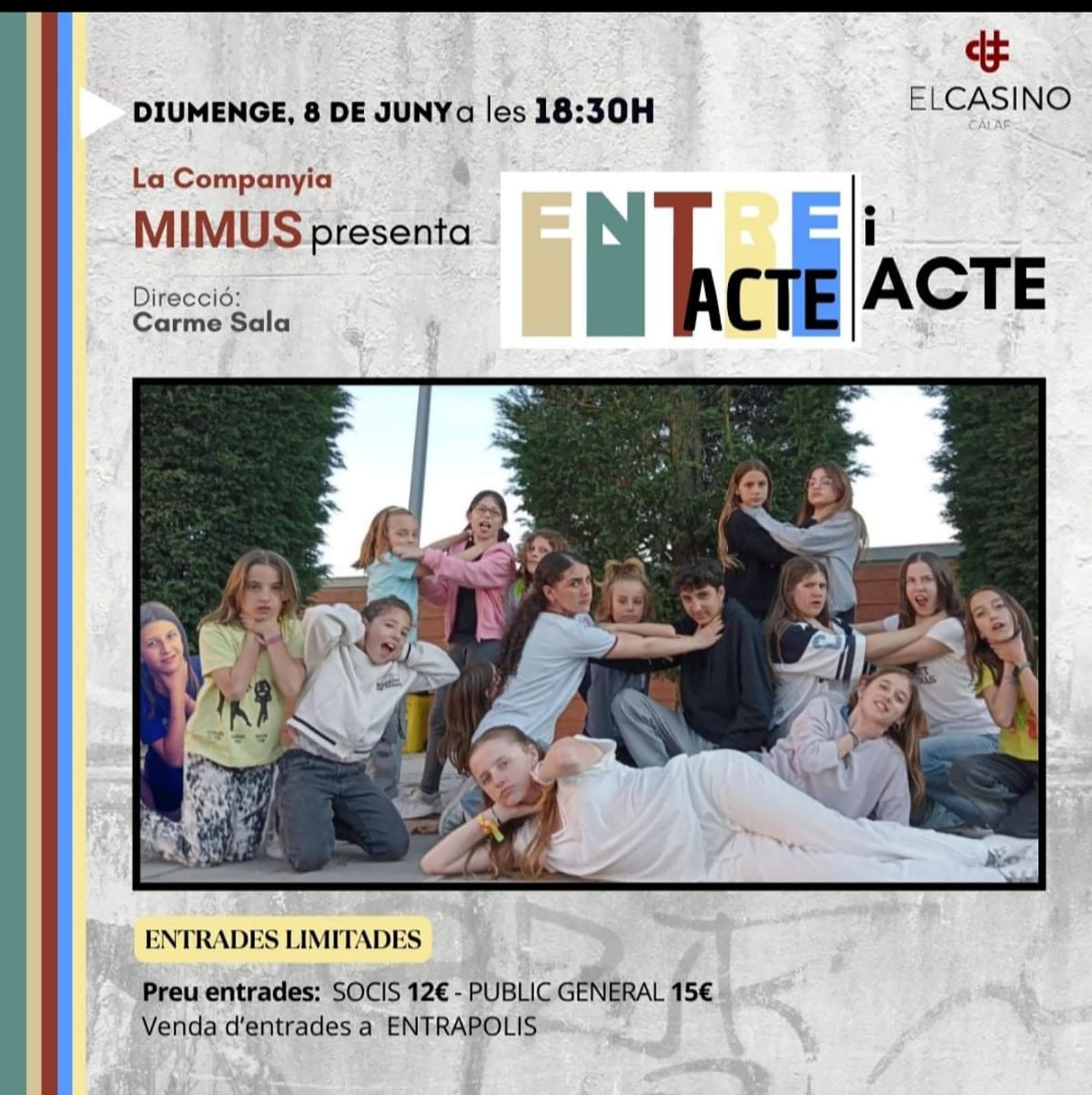 cartell Teatre 'Entre actes i acte'