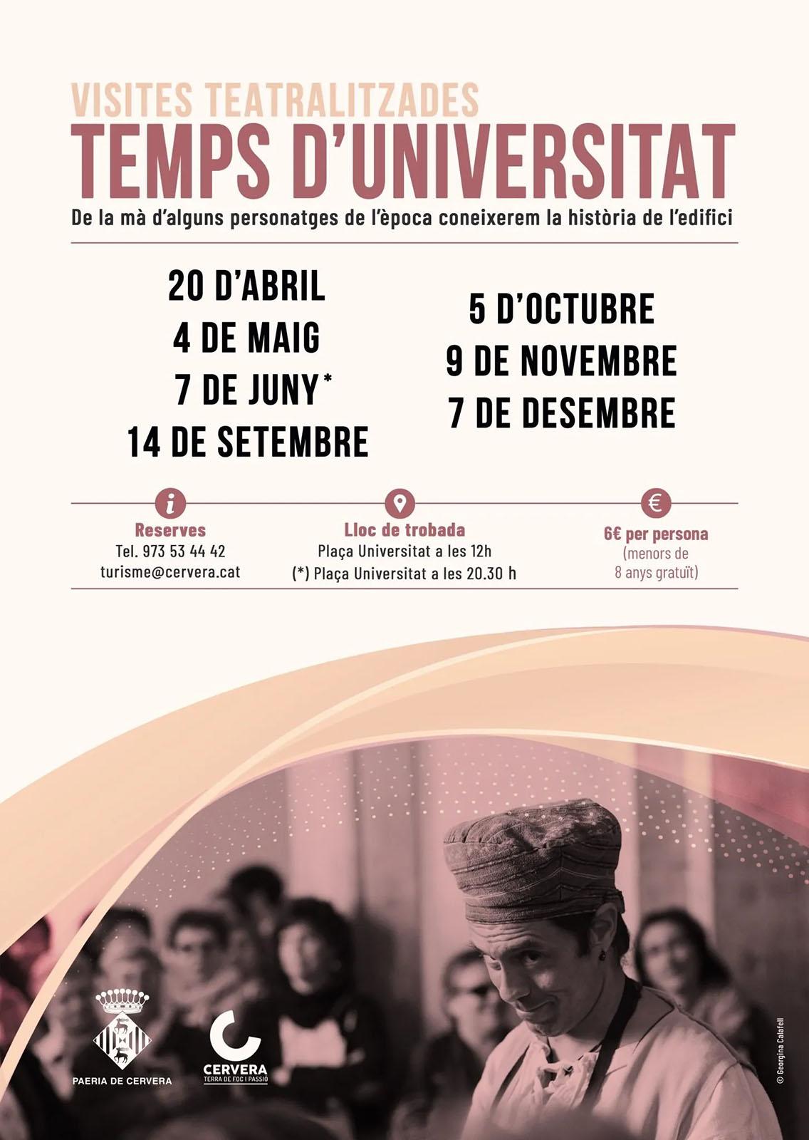 cartell Visita teatralitzada 'Temps d’Universitat' 2025 cartell Visita teatralitzada 'Temps d’Universitat' 2025
