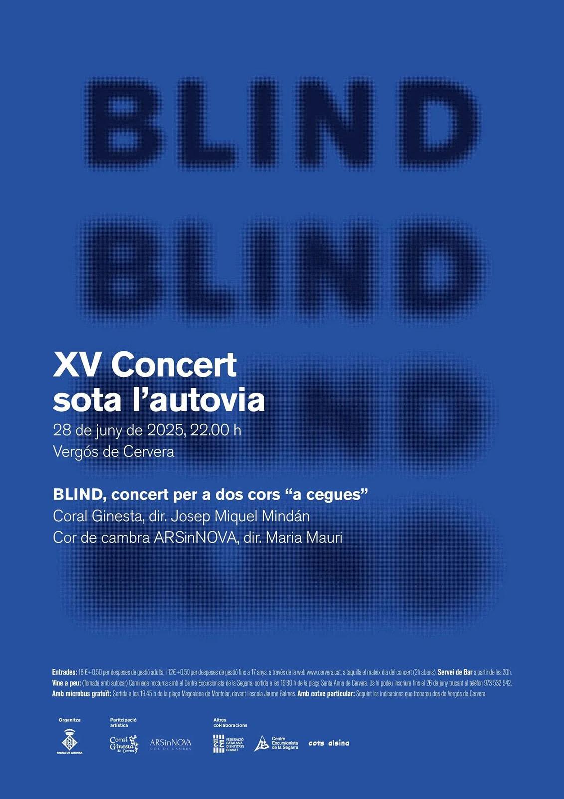 cartell XVè Concert sota l’autovia 'Blind' cartell XVè Concert sota l’autovia 'Blind'
