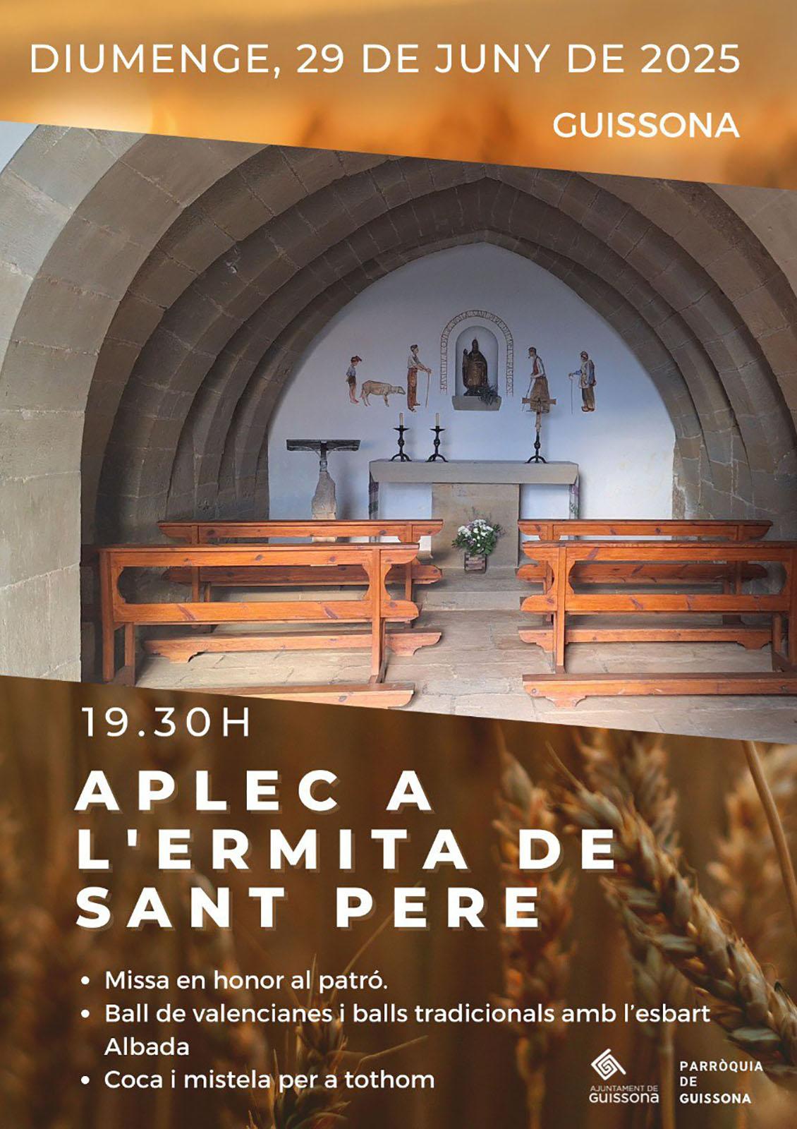 cartell Aplec a l'ermita de Sant Pere 2025 cartell Aplec a l'ermita de Sant Pere 2025