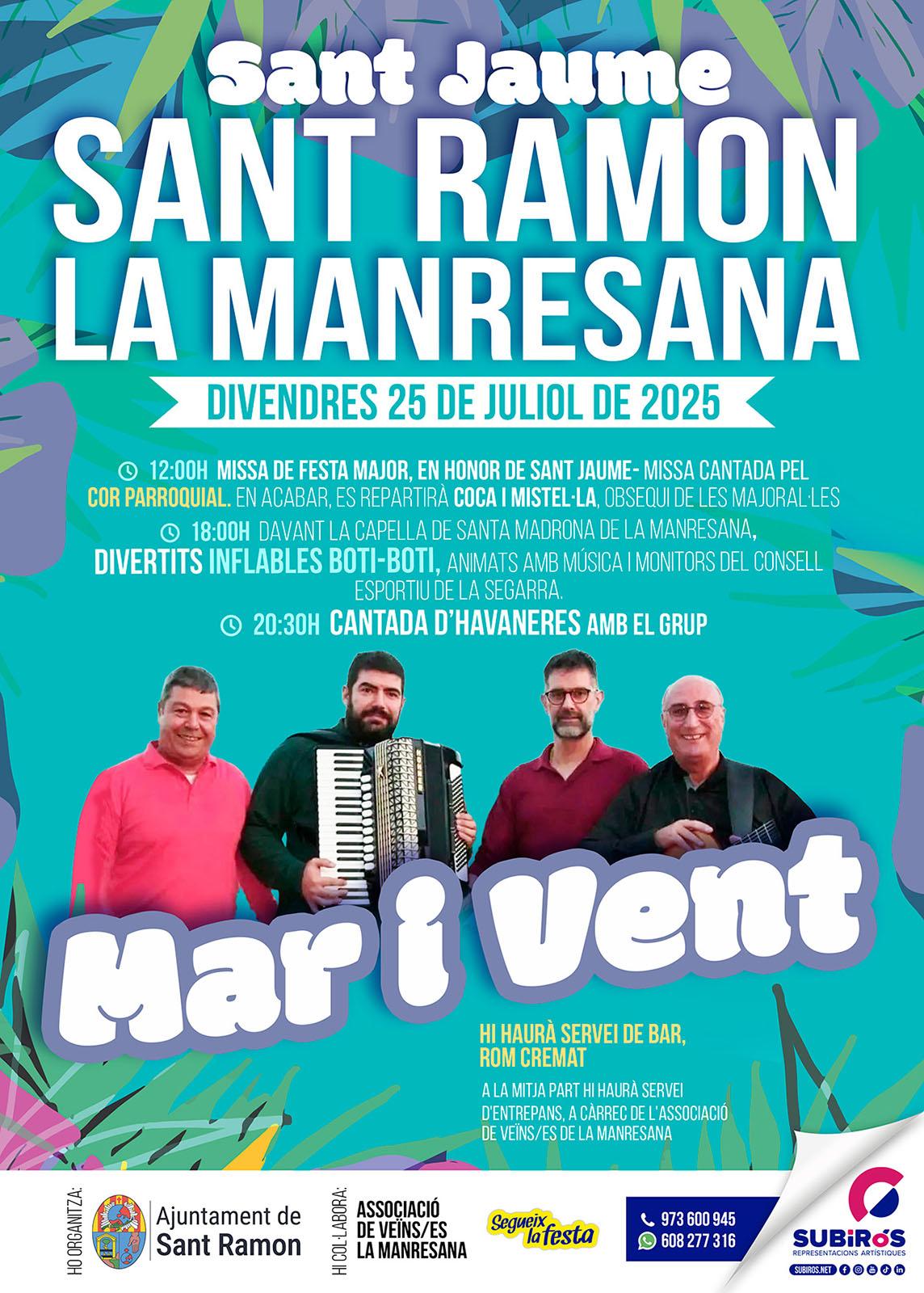 cartell Festa de Sant Jaume a Sant Ramon 2025