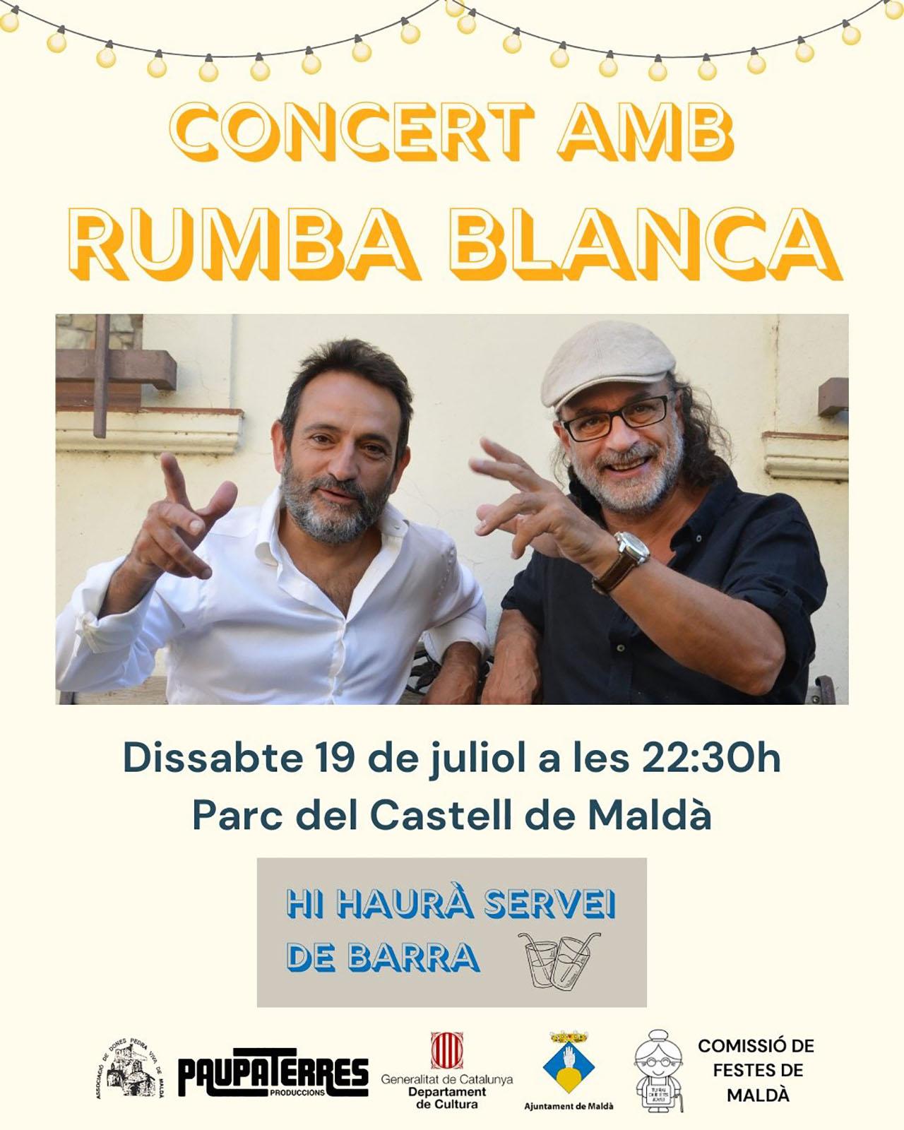 cartell Concert amb Rumba Blanca cartell Concert amb Rumba Blanca