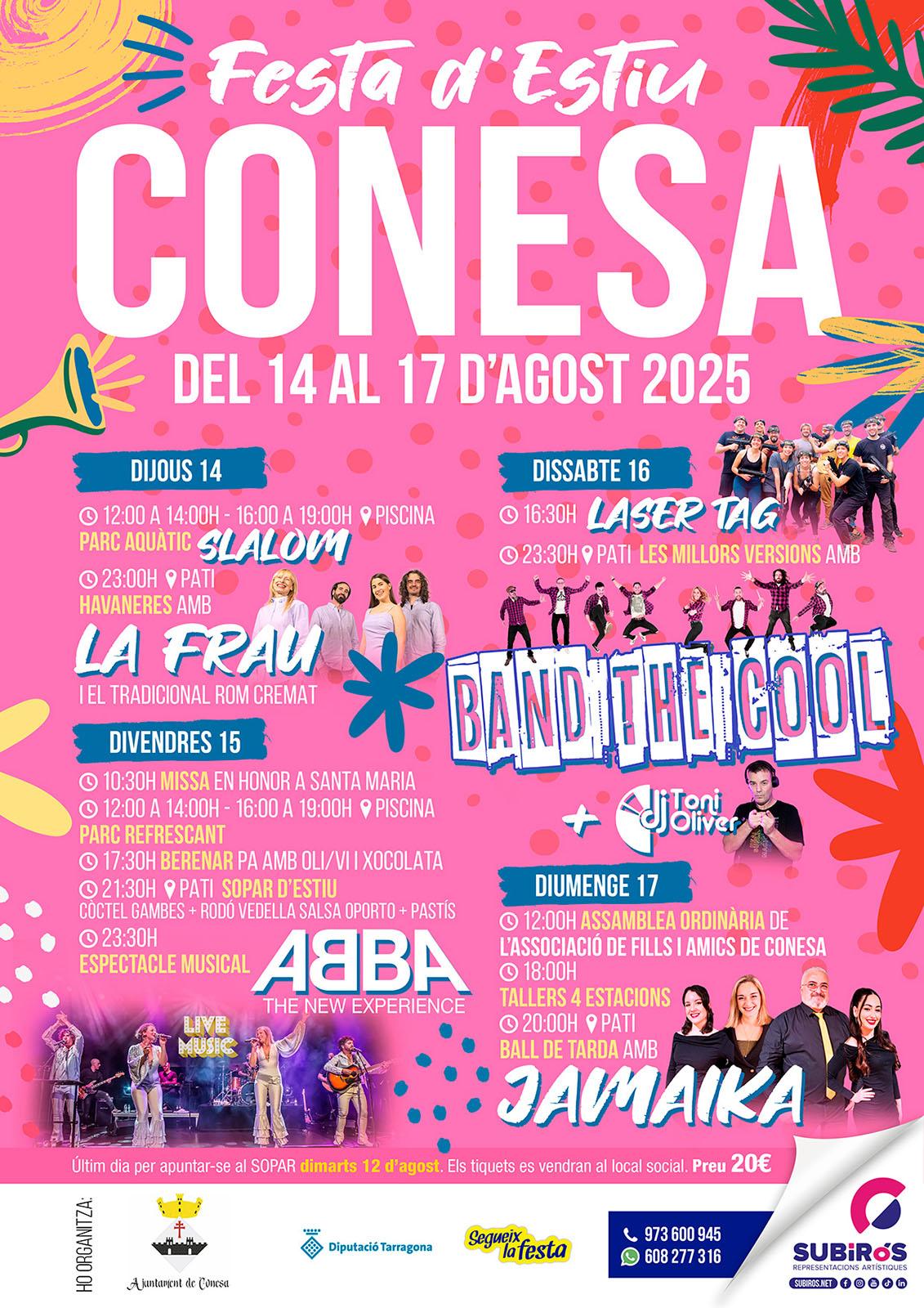 cartell Festa d'Estiu Conesa 2025