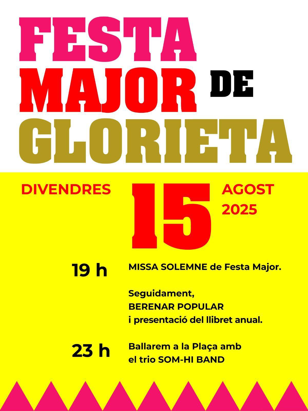 cartell Festa Major de Glorieta 2025 cartell Festa Major de Glorieta 2025