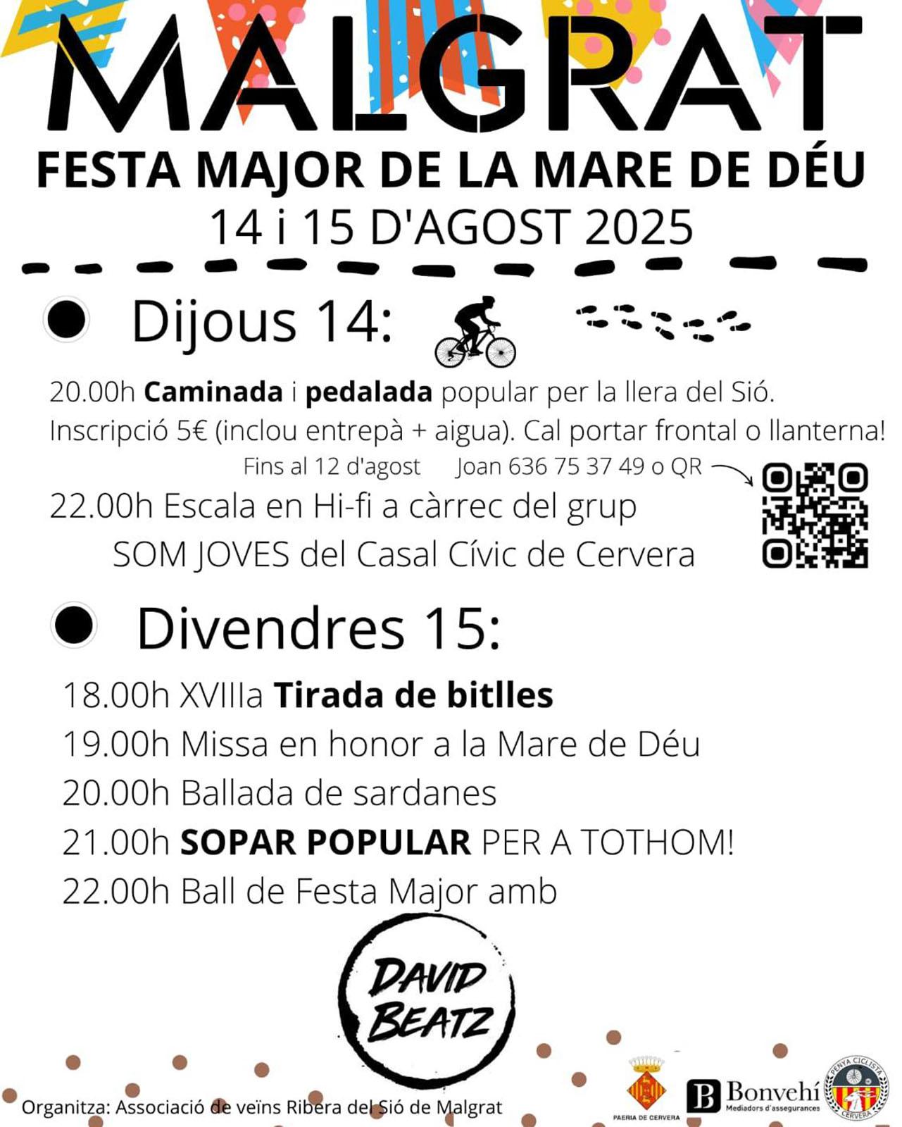 cartell Festa Major de Malgrat 2025