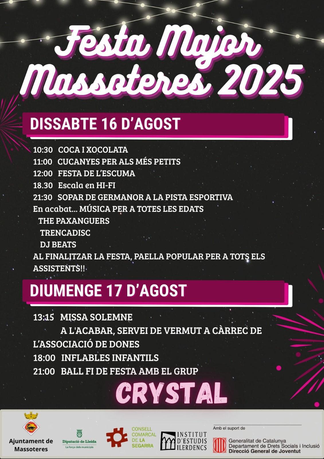 cartell Festa Major de Massoteres 2025