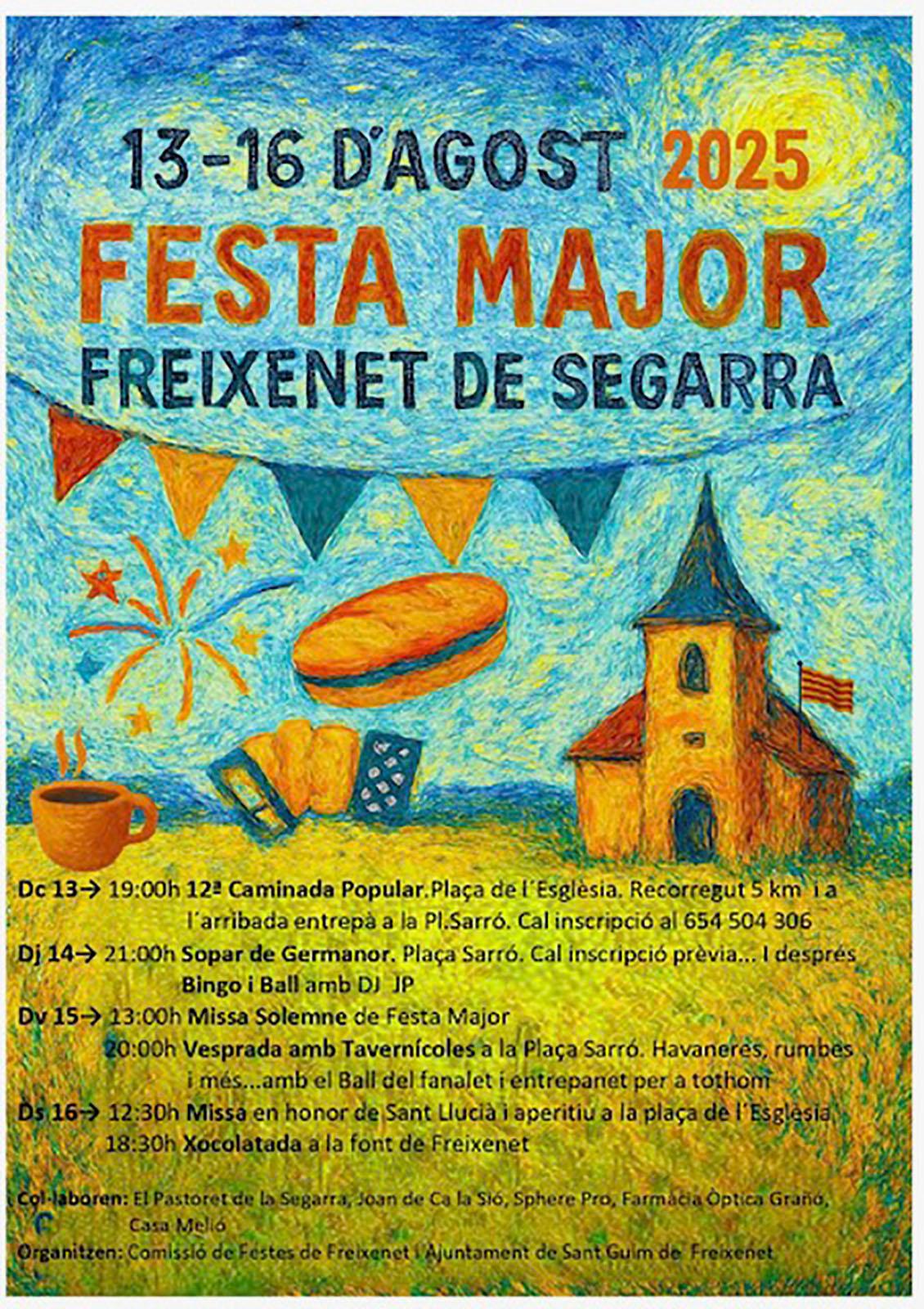 cartell Festa Major de Freixenet de Segarra 2025