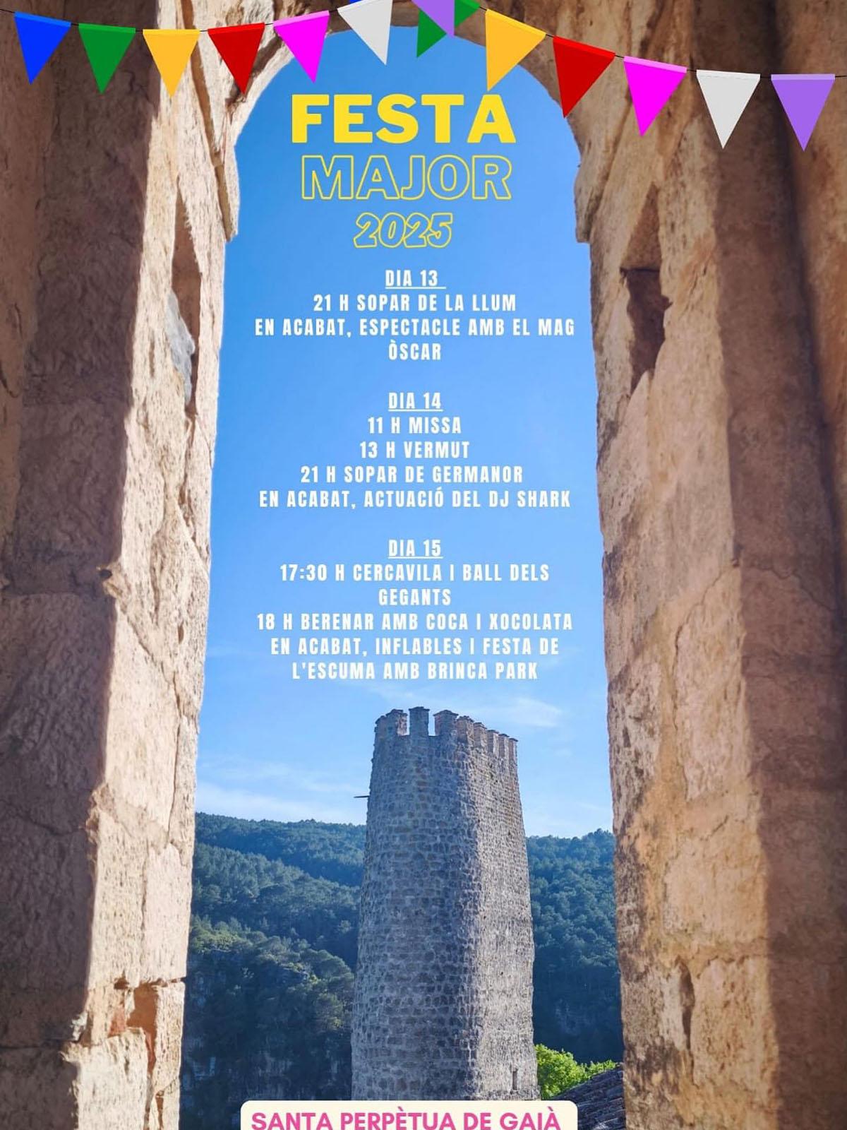 cartell Festa Major de Santa Perpètua de Gaià 2025 cartell Festa Major de Santa Perpètua de Gaià 2025