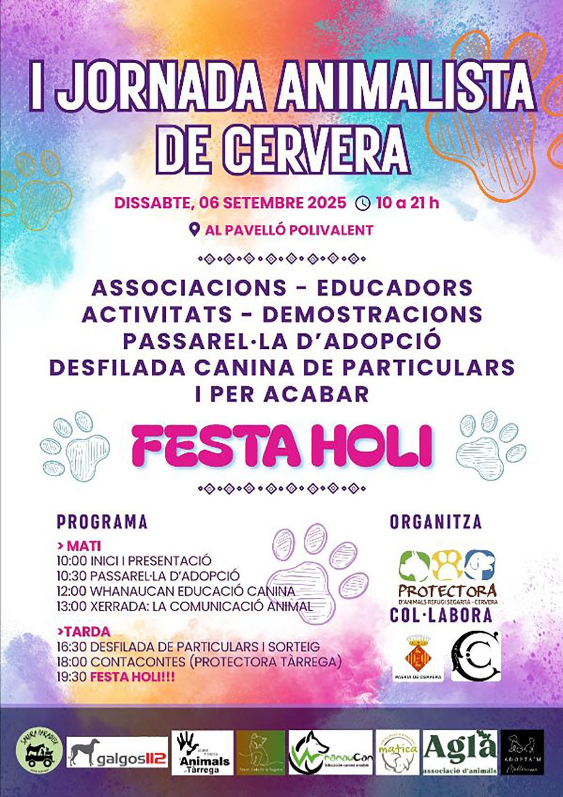 cartell I Jornada Animalista de Cervera cartell I Jornada Animalista de Cervera