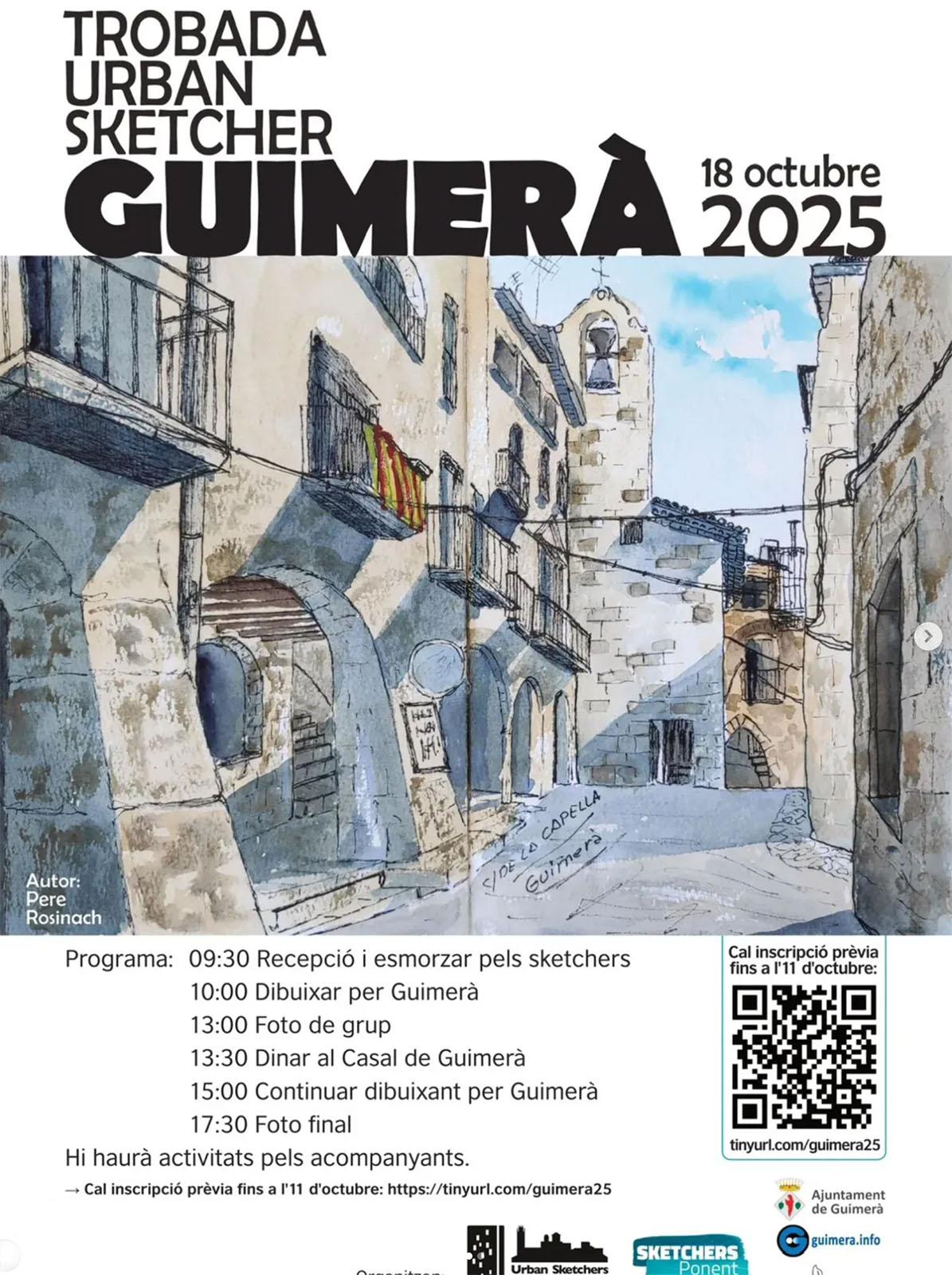 cartell Trobada de Urban Sketchers a Guimerà