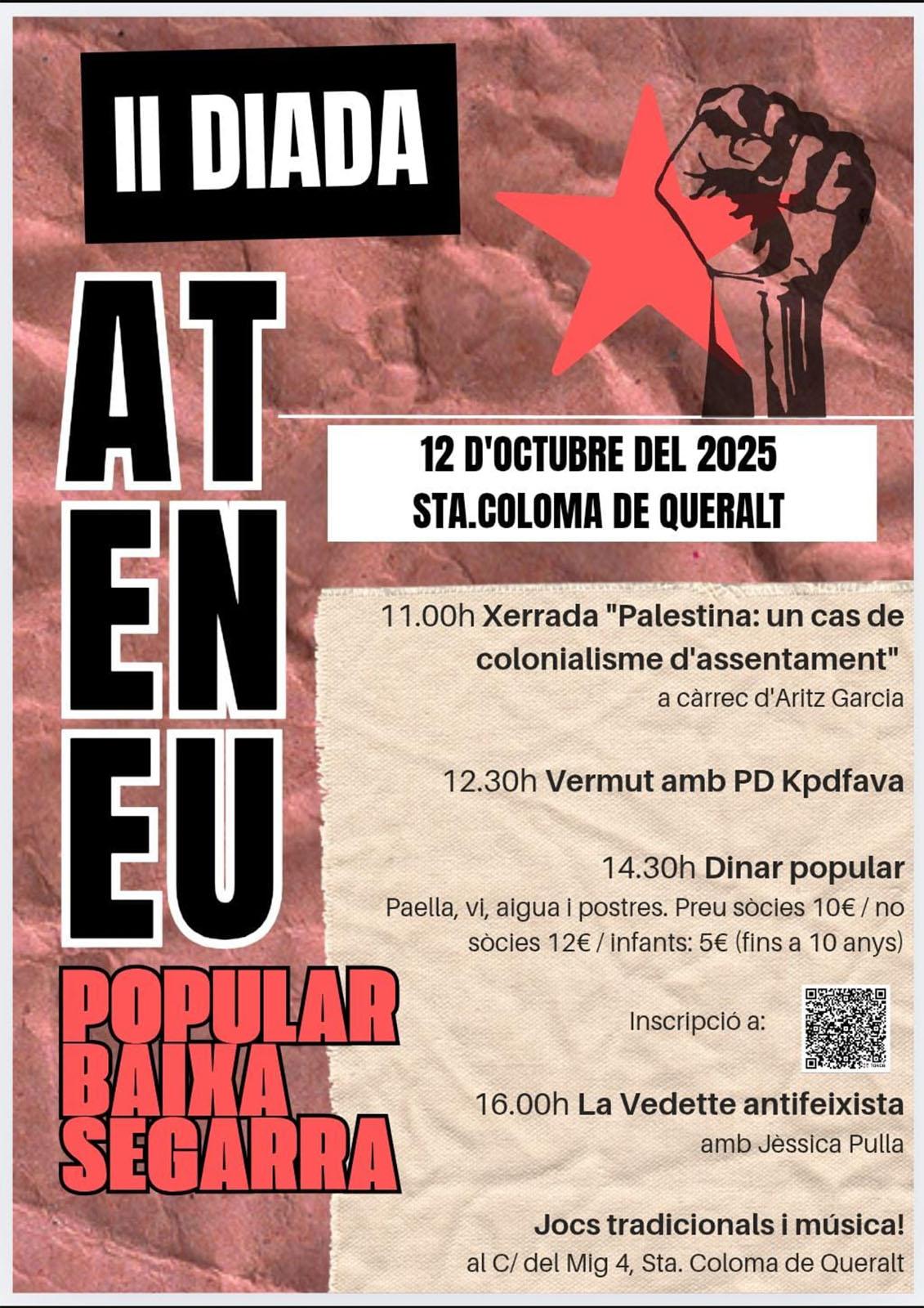 cartell 2a diada de l'Ateneu Popular Baixa Segarra