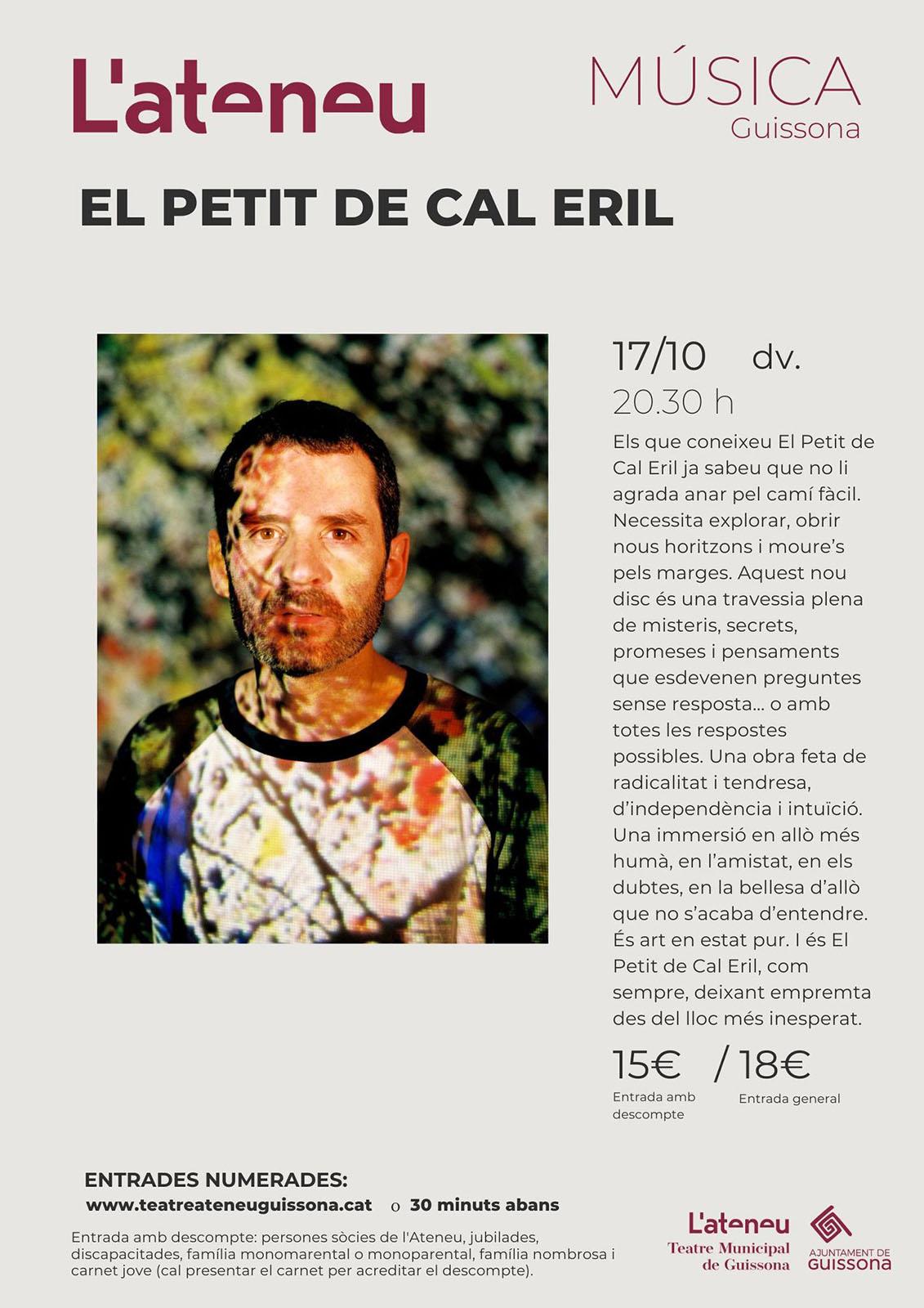 cartell Concert El Petit de cal Eril