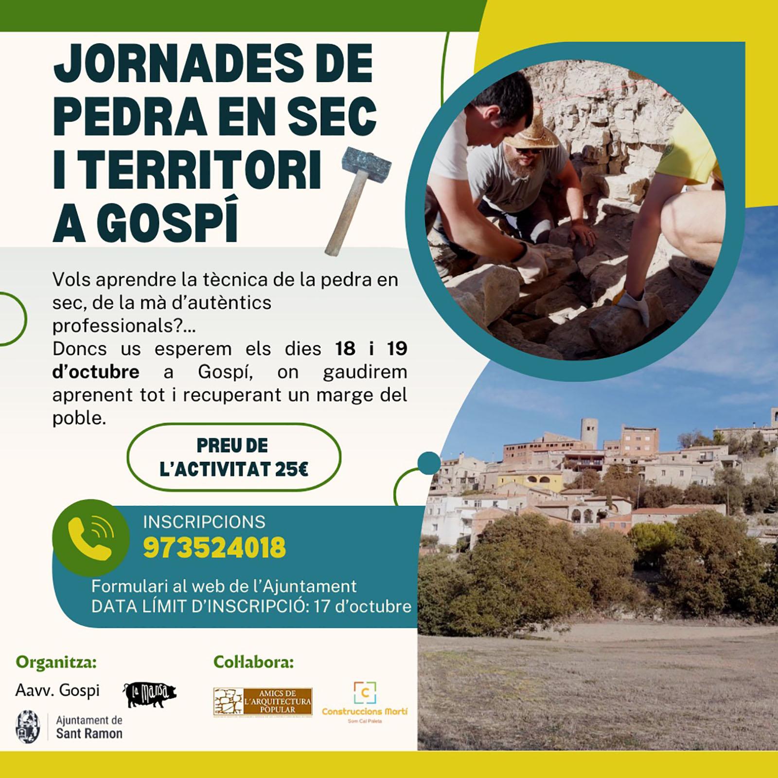 cartell III Jornades de Pedra Seca a Gospí cartell III Jornades de Pedra Seca a Gospí