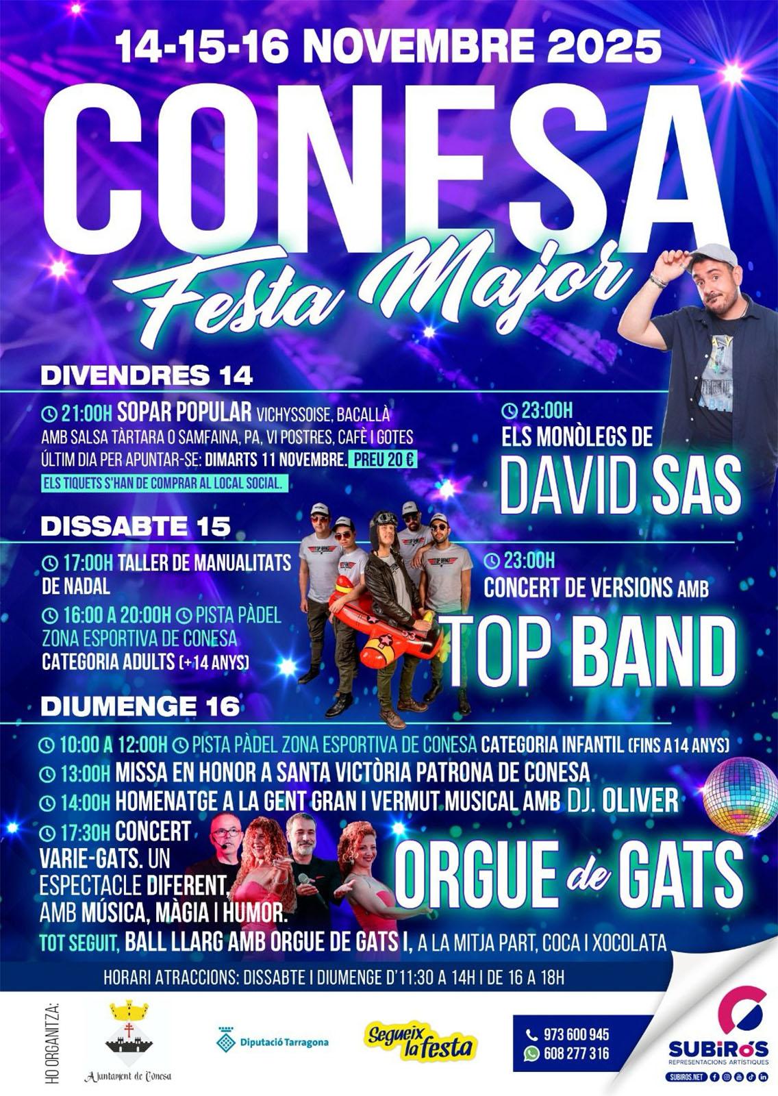cartell Festa Major de Conesa 2025