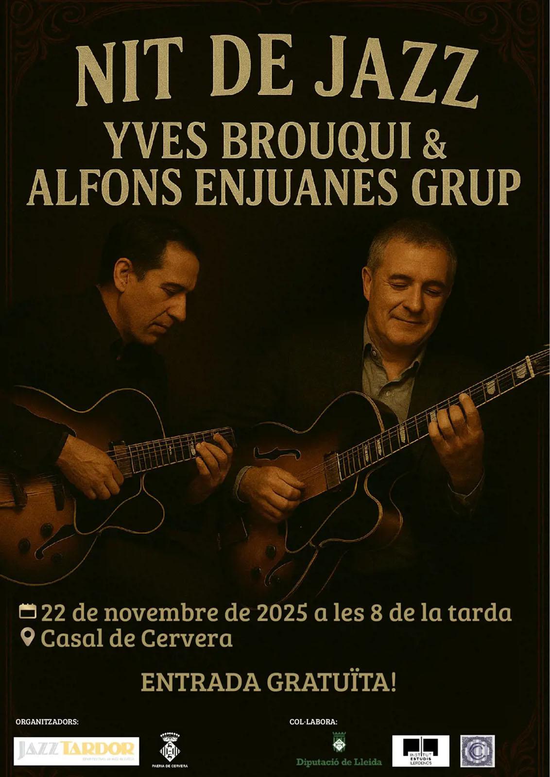 cartell Nit de jazz amb Yves Brouqui cartell Nit de jazz amb Yves Brouqui