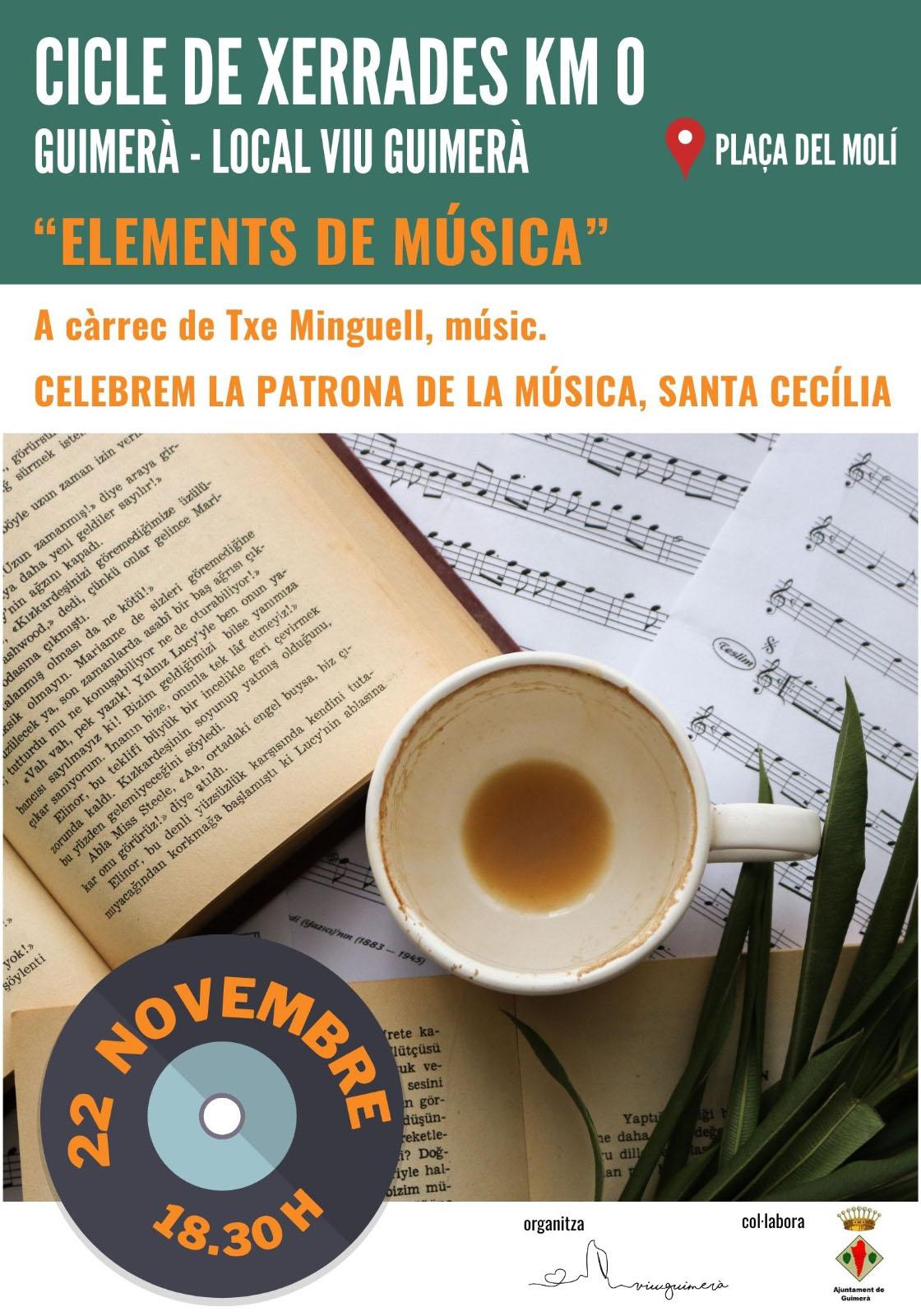 cartell Xerrada 'Elements de Música' cartell Xerrada 'Elements de Música'