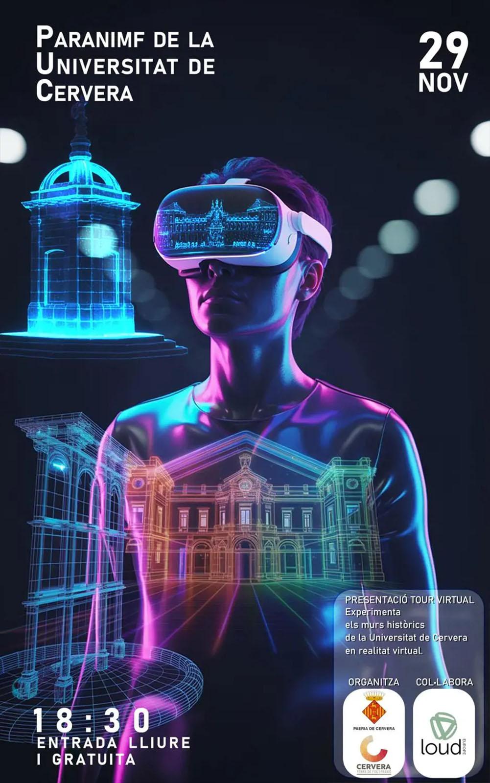 cartell Presentació del tour virtual a la Universitat de Cervera cartell Presentació del tour virtual a la Universitat de Cervera