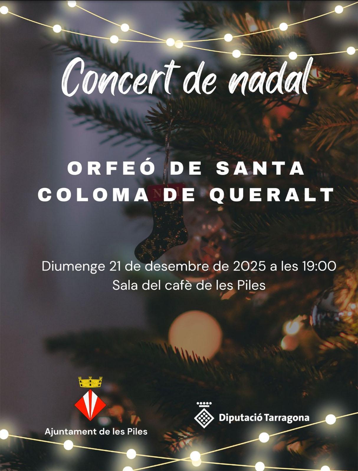 cartell Concert de Nadal a Les Piles