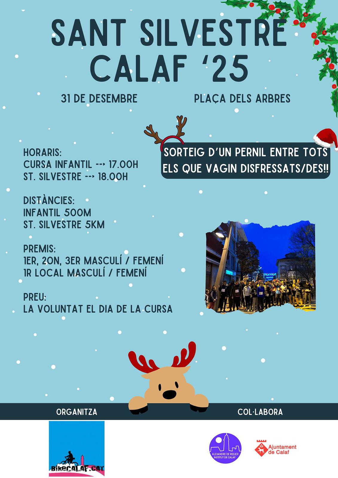 cartell Cursa de Sant Silvestre Calaf 2025