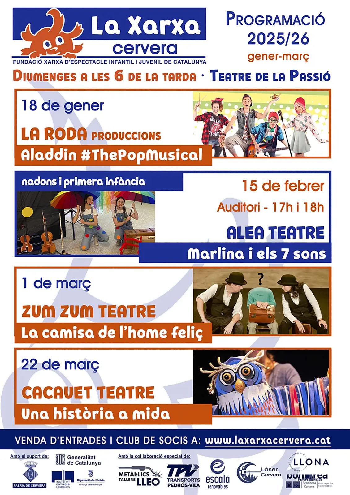cartell Espectacle familiar 'Aladdin, the pop musical'
